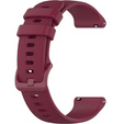 Silicone strap for 18mm do Garmin Vivomove 3S / Vivoactive 4S, Wine Red