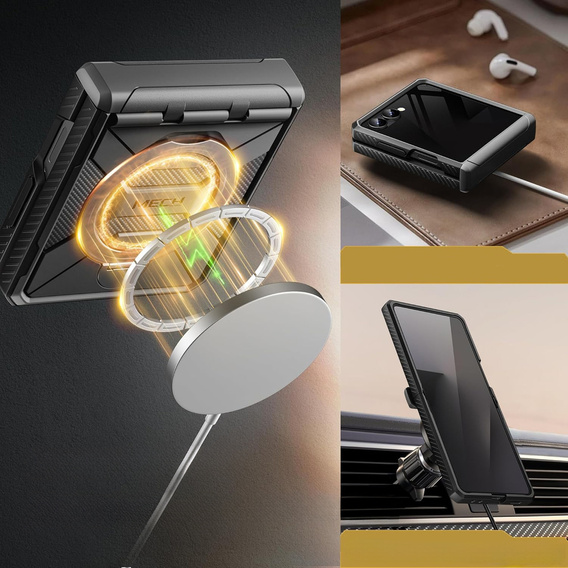 Tongate MECH case with MagSafe for Samsung Galaxy Z Flip 7, black