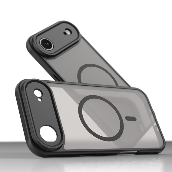Matt Case for iPhone Air, for MagSafe, with camera protection, matt black