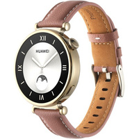 Natural leather strap for watches with 18mm attachment width