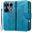 Flip case for Infinix Note 40 Pro Plus, Butterfly, blue