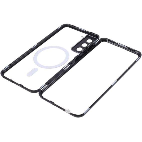 Magnetic Dual Glass MagSafe case for Samsung Galaxy S22, black