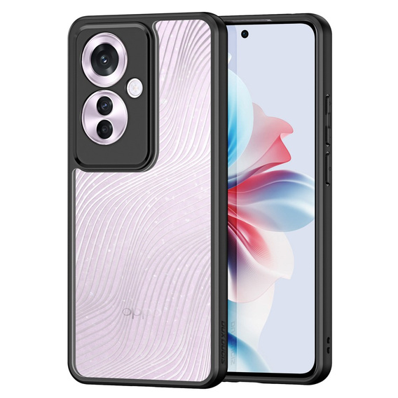 DuxDucis case for Oppo Reno 11F 5G, Aimo case, transparent / black