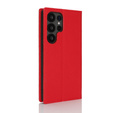 Flip case for Samsung Galaxy S25 Ultra, Litchi Skin Grain, red