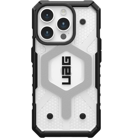 Urban Armor Gear Case for iPhone 15 Pro, Pathfinder MagSafe, transparent / black