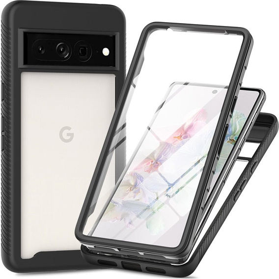 Case for Google Pixel 8 Pro, Shockproof, with film, black
