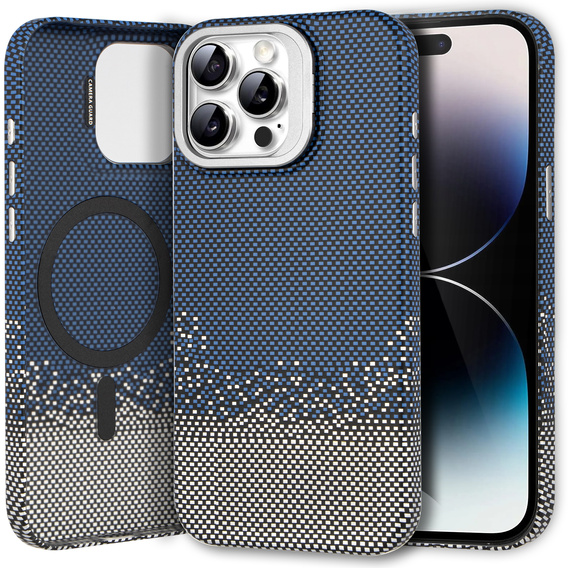 Case for iPhone 14 Pro, Frame Kickstand, for MagSafe, Sand Blue