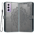 Flip case for Oppo Reno 12 Pro, Mandala, grey
