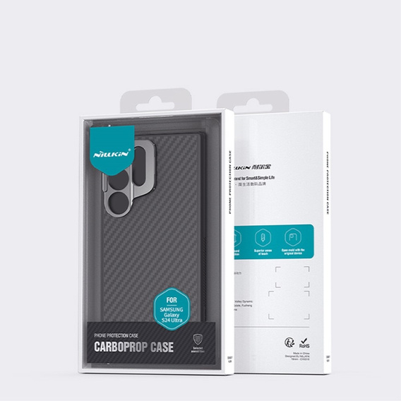 Nillkin Armored Case for Samsung Galaxy S24 Ultra, Carboprof Case, for Magsafe, black