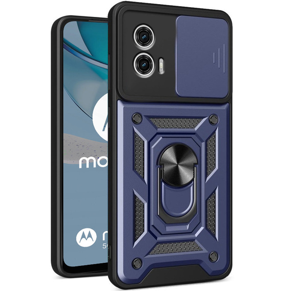 Case for Motorola Moto G53 5G, CamShield Slide, blue