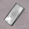 Magnetic Dual Glass MagSafe case for Samsung Galaxy S22 Ultra, silver