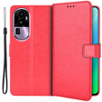Flip case for Oppo Reno 10 / 10 Pro, Crazy Horse Wallet, red