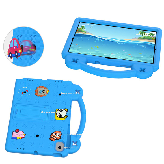 Children's case for Samsung Tab A8 10.5 X200 / X205, Cute Patterns, with stand, blue