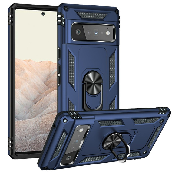 Armor Case for Google Pixel 6 Pro, Nox Case Ring, dark blue