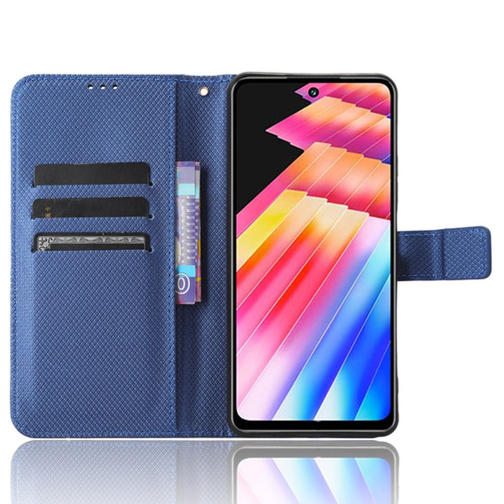 Flip case for Infinix Hot 30, Wallet Smart Magnet, blue