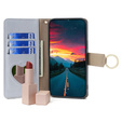 Flip case for Samsung Galaxy M15 5G, Wallet Zipper Pocket, with mirror, blue