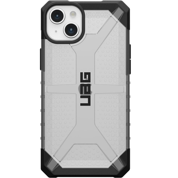 Case Urban Armor Gear for iPhone 15 Plus, Plasma, transparent / black
