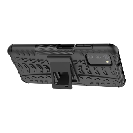Case for Samsung Galaxy A03s, Tire Armor, black