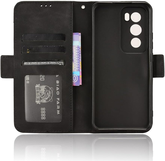 Flip case for Oppo Reno 12, Card Slot, black