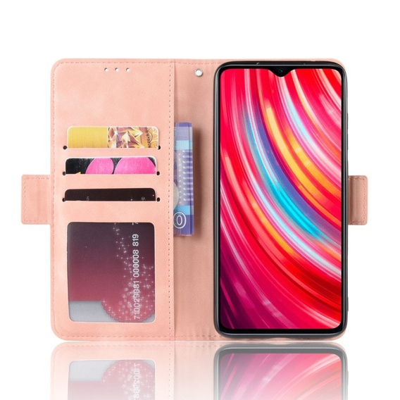 Flip case for Xiaomi Redmi Note 8 Pro, Card Slot, pink