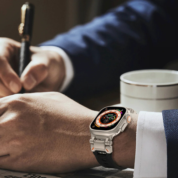 ERBORD ProTech Strap for Apple Watch 1/2/3/4/5/6/7/8/9/SE/Ultra/Ultra 2 42/44/45/49MM, Black.