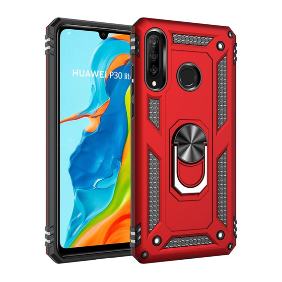 Armor Case for Huawei P30 Lite, Nox Case Ring, red