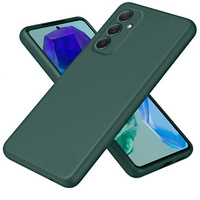 Case for Samsung Galaxy M55 5G, Silicone Lite, dark green