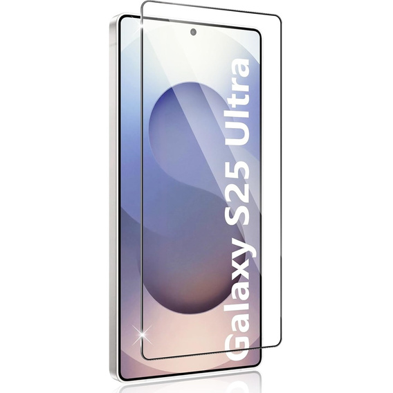 3D Tempered Glass for Samsung Galaxy S25 Ultra, black frame