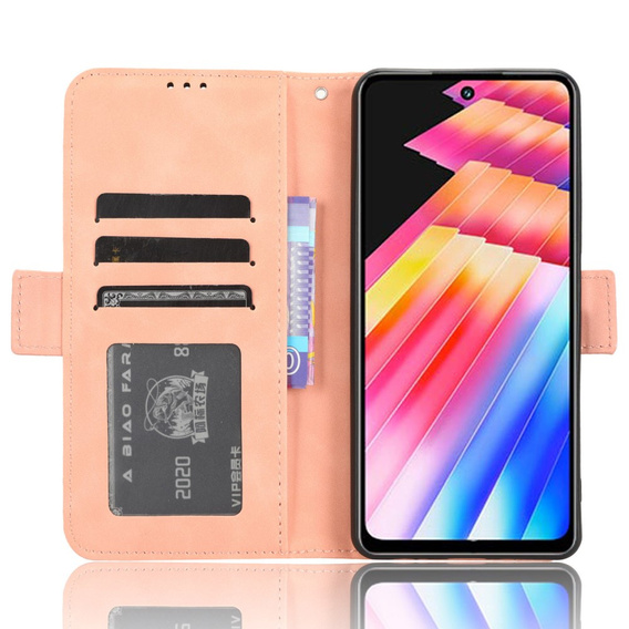 Flip case for Infinix Hot 30, Card Slot, pink
