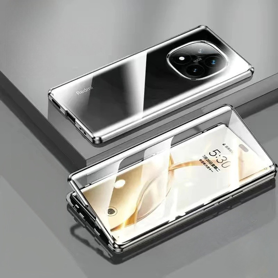 Case for Xiaomi Redmi Note 14 Pro, Magnetic Dual Glass, black