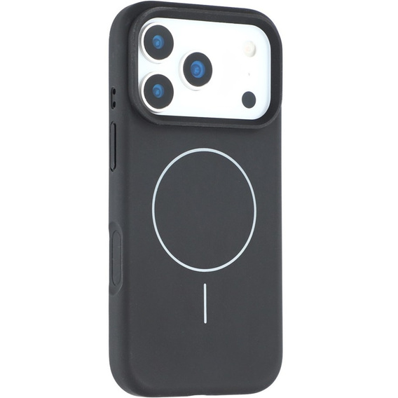 Silicone sleeve for iPhone 17 Pro, for MagSafe, anti-shock, black