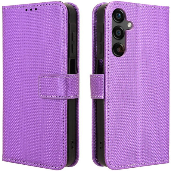 Flip case for Samsung Galaxy M55 5G, Wallet Smart Magnet, purple