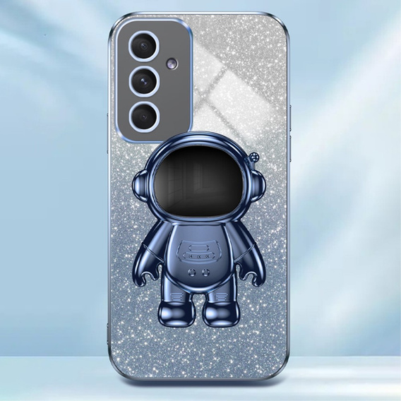 Case for Samsung Galaxy A55 5G, Glitter Astronaut, blue