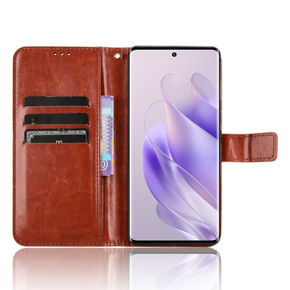 Flip case for Infinix Zero 30 5G, Crazy Horse Wallet, brown
