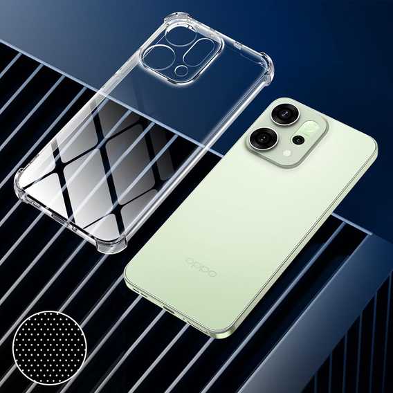 Case for Oppo Reno 14, reinforced, with camera protection, transparent