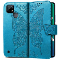 Flip case for Realme C21Y / C25Y, Butterfly, blue