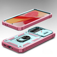 Case for Samsung Galaxy A56 5G, KickStand Camera Lens, green / pink