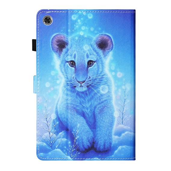 Case for Lenovo Tab M10 Plus TB-X606F, with flap, tiger