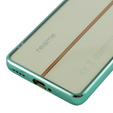 The case for Realme 11 Pro 5G / Pro+ 5G, Electroplating Frame, transparent / green
