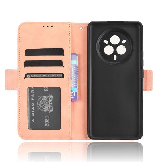 Flip case for Realme 14 Pro+ 5G, Card Slot, pink