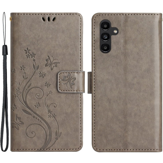 Flip case for Samsung Galaxy A14 4G/5G, Mandala Flower, grey