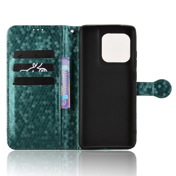 Flip case for Motorola Edge 60 / 60 Fusion, Wallet Rhombus, green