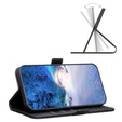 Flip case for Samsung Galaxy A15, BINFEN Wallet, black + 9H glass