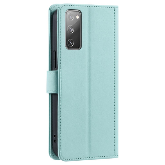 Flip case for Samsung Galaxy S20 FE, Rhombus Crossbody Leather, green