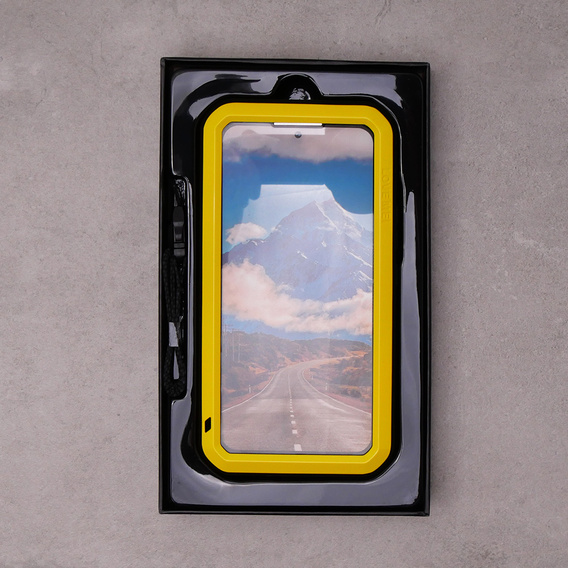 Love Mei Case for Samsung Galaxy A54 5G, armored with glass, yellow