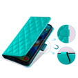 Flip case for Samsung Galaxy A16, Rhombus Crossbody Leather, green
