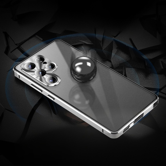 Case for Samsung Galaxy S25 Ultra, Privacy Dual Glass, silver