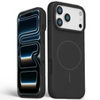 Silicone sleeve for iPhone 17 Pro, for MagSafe, anti-shock, black