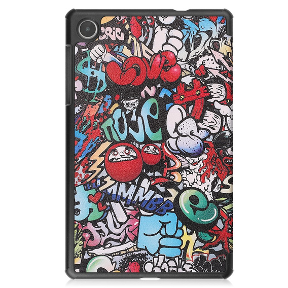 Case for Lenovo Tab M8 Gen 4 TB-300FU, Smartcase, graffiti