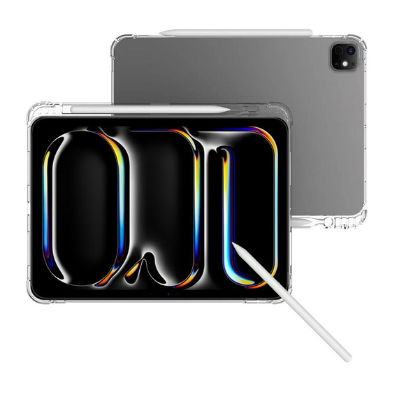 Case for Apple iPad Pro 13" 7 gen. 2024 (A2925, Silicone, transparent